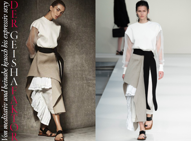 Andreea Diaconu & Hilary Rhoda in Fendi, Victoria Beckham 