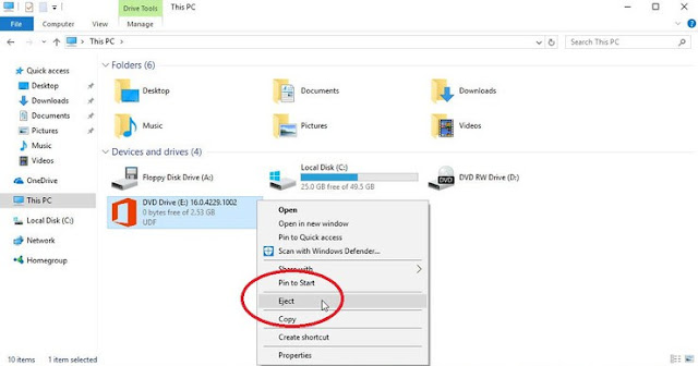 Mount the ISO file in Windows 8.1 or 10