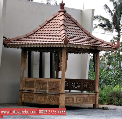 Gazebo Jati Tua Ukir 