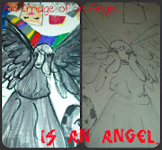 . the angel drawing was bled through BUT we could see it's eyes!