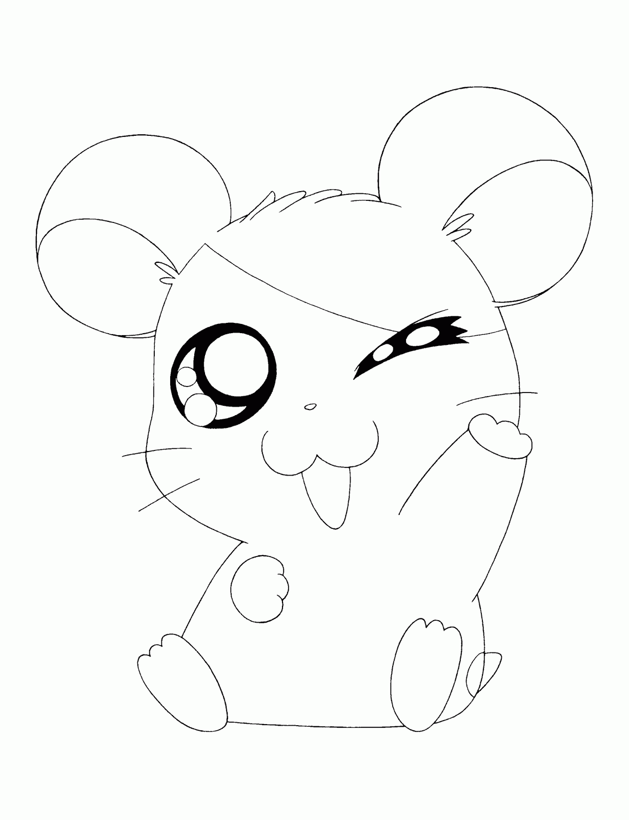 Hamtaro Cute Animals Coloring Pages