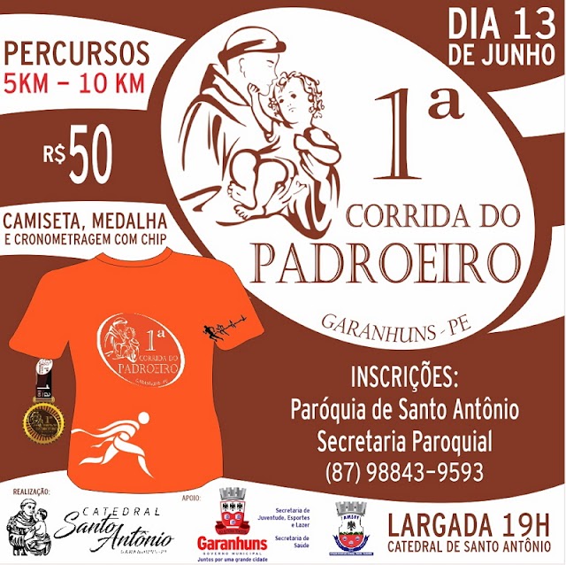 DIA 13 TEM CORRIDA DO PADROEIRO DE GARANHUNS