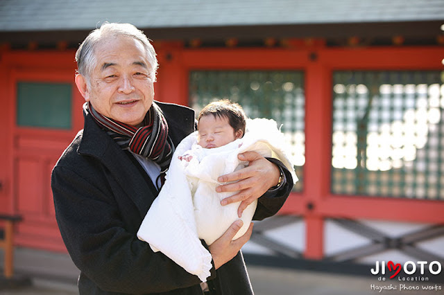 大阪の神社でお宮参り出張撮影