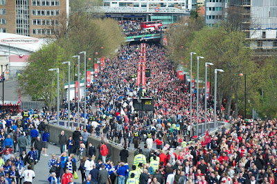 Wembley Way - Before Liverpool - Everton Match of FA Cup 14.04.2012