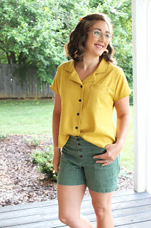 Mustard Yellow Camp Shirt // Willamette Wednesday // Sewing For Women // Hey June Willamette Shirt