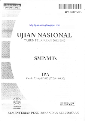 Download Soal UN IPA SMP 2013