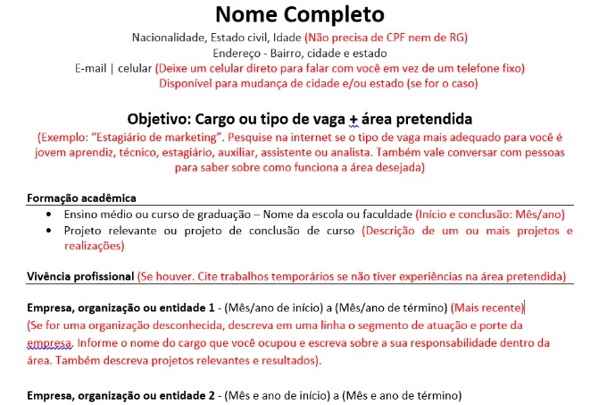 O modelo de currículo ideal para quem tem pouca 