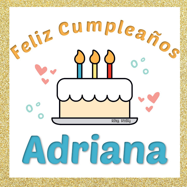 feliz cumpleaños Adriana