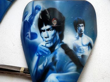 bruce lee airbrush character