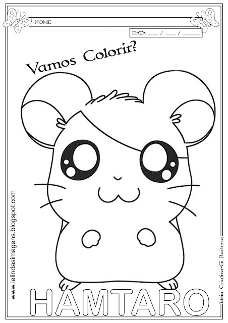 Desenho do Hamtaro pra Colorir