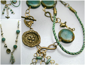 Bead Soup #7: Spring (brass, ceramic, wire wrapping,kumihimo) :: All Pretty Things