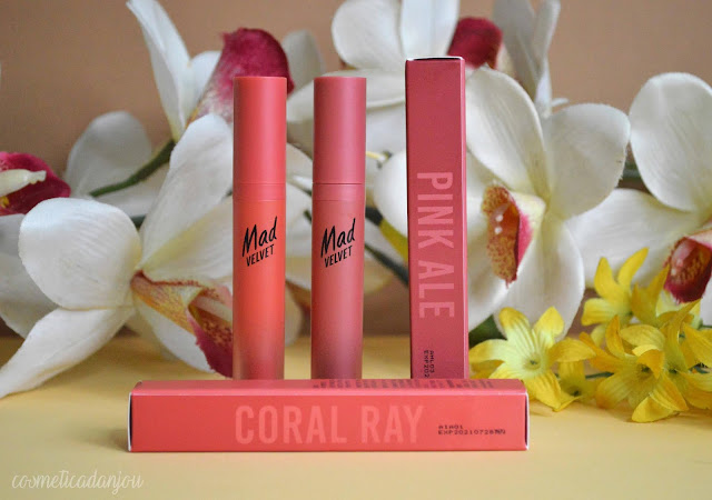 CLIO Mad velvet tint #7 Coral Ray & #9 Pink Ale