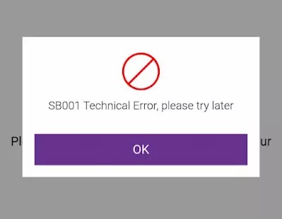 SB001 technical error
