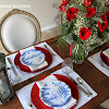 Patriotic Table Settings - Patriotic Table Setting 14 Ideas For Summer Table Inspiration - In the center of the drum is a pan covered with red paper and covered with.