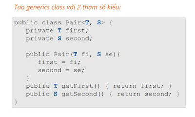 Tạo generics class với 2 tham số kiểu trong lập trình java