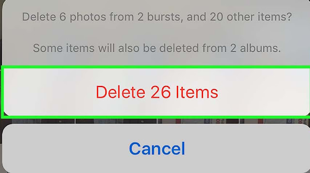 How to delete all photos from Iphone