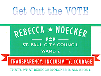 Get Out the Vote Rebecca Noecker logo