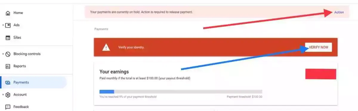 Identity Verification Process on Google Adsense Account