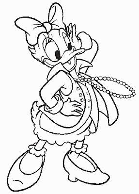 Daisy Duck coloring sheet date