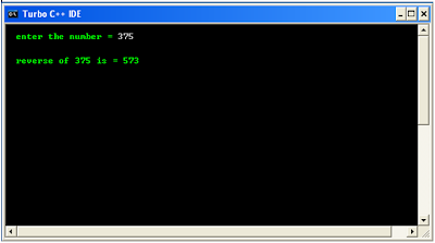 C++ Program to Reverse Of A Number