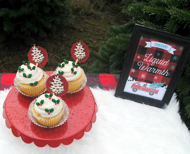 Cupcakes on the tree farm.  Get more inspiration at FizzyParty.com 