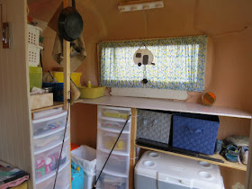 interior of a partially finished fiberglass trailer