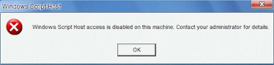 Windows Script Host disabled
