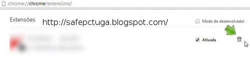 remover extensões google chrome