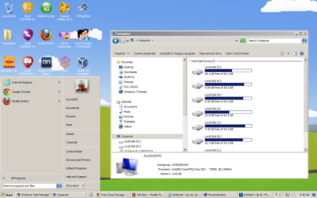 tema klasik windows 7, windows classic theme, windows 98 theme untuk windows 7