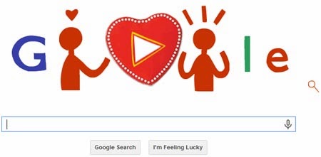 Google Doodle for Valentines Day 2014