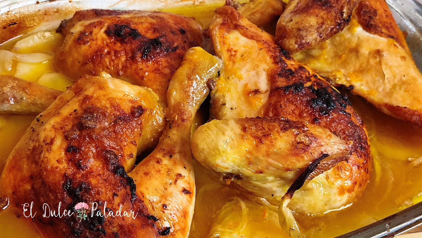 Pollo al horno a la naranja muy fácil