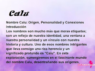 significado del nombre Calu