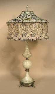 Interesting combination for antique lamp shades