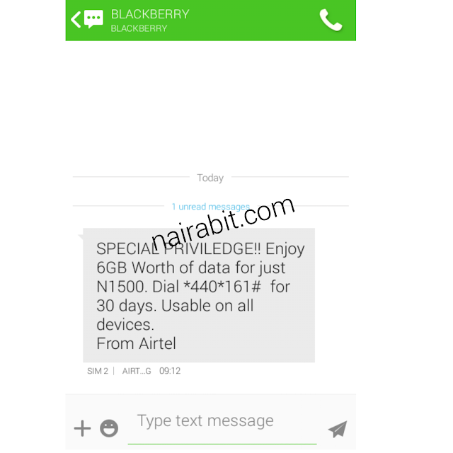 Airtel Special Privilege: Get 6GB For N1500 on Android, PC and Blackberry