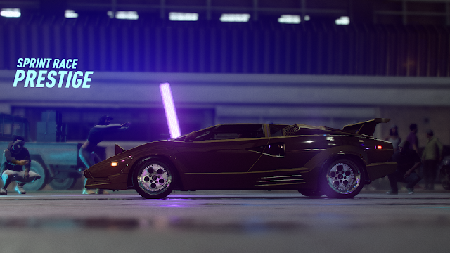 Screenshot of a Lamborghini Countach in Need for Speed Heat