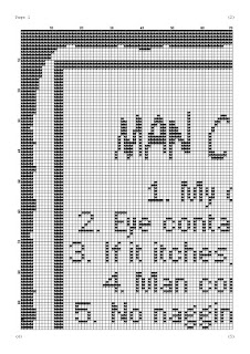 Man cave rules cross stitch - Tango Stitch