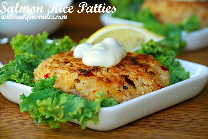 Salmon and Rice Patties with Homemade Sauce  Will Cook For Smiles