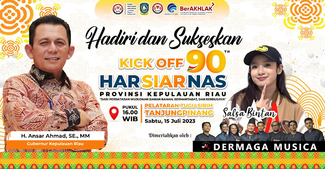 Gubernur Ansar bersama KPI Pusat Akan Lakukan Kick-Off  Pelaksanaan Harsiarnas ke 90 di Pelataran Tugu Sirih