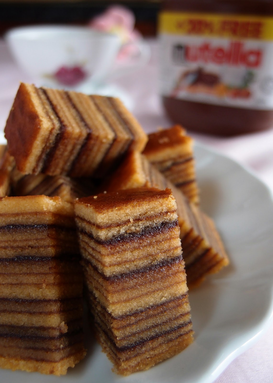 RESEPI KEK LAPIS SARAWAK NUTELLA  Resep Kue Kering Terbaru