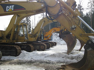 cat excavator - construction machinery