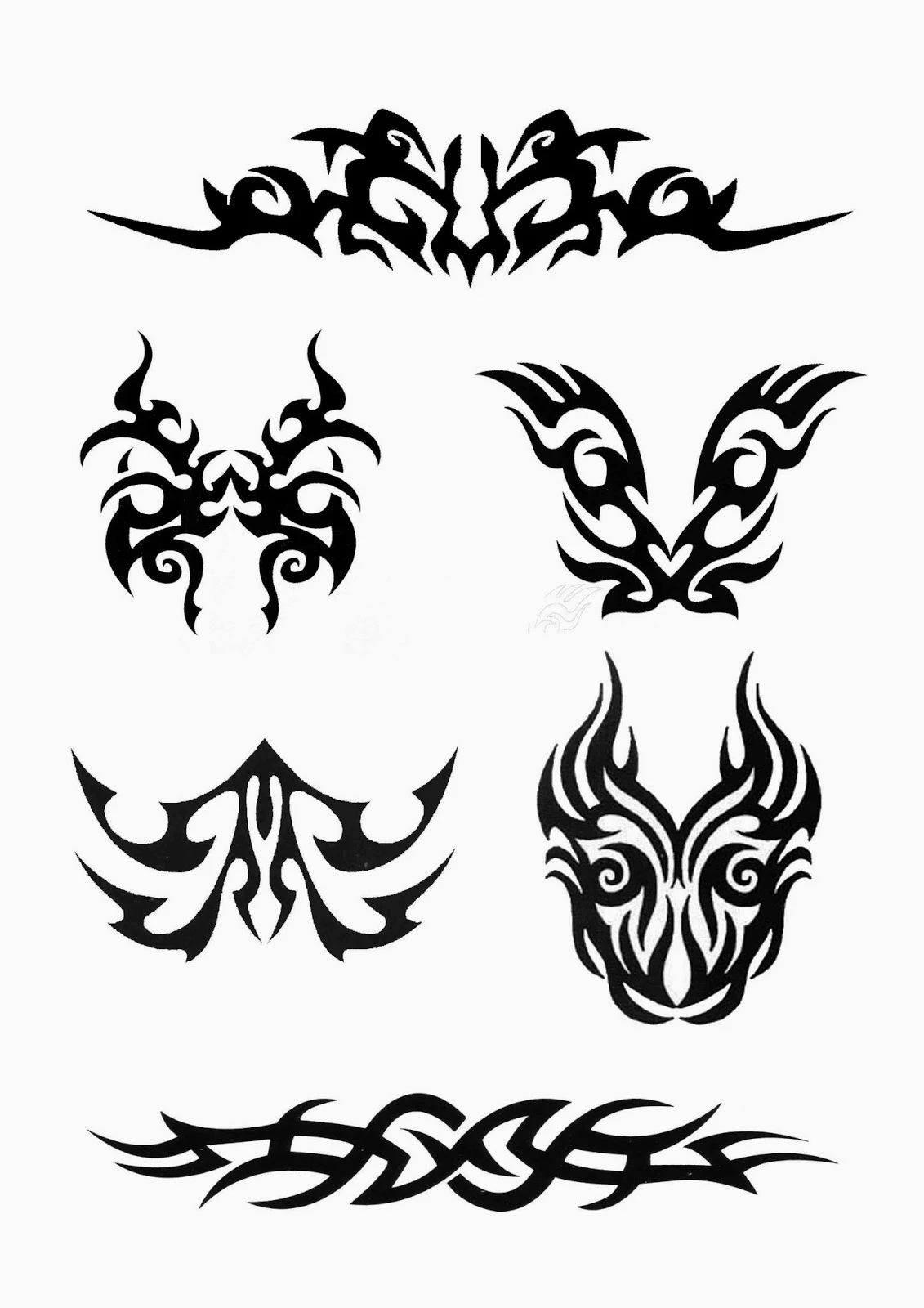 Plantilla para tatuajes tribal