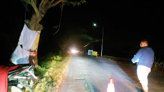 Proyek Perbaikan Jalan Masih Berlangsung, Namun Lampu PJU Padam di Jalan Poros Lamongan 
