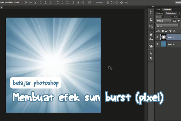 Membuat efek Sunburst (pixel based) - belajar photoshop 
