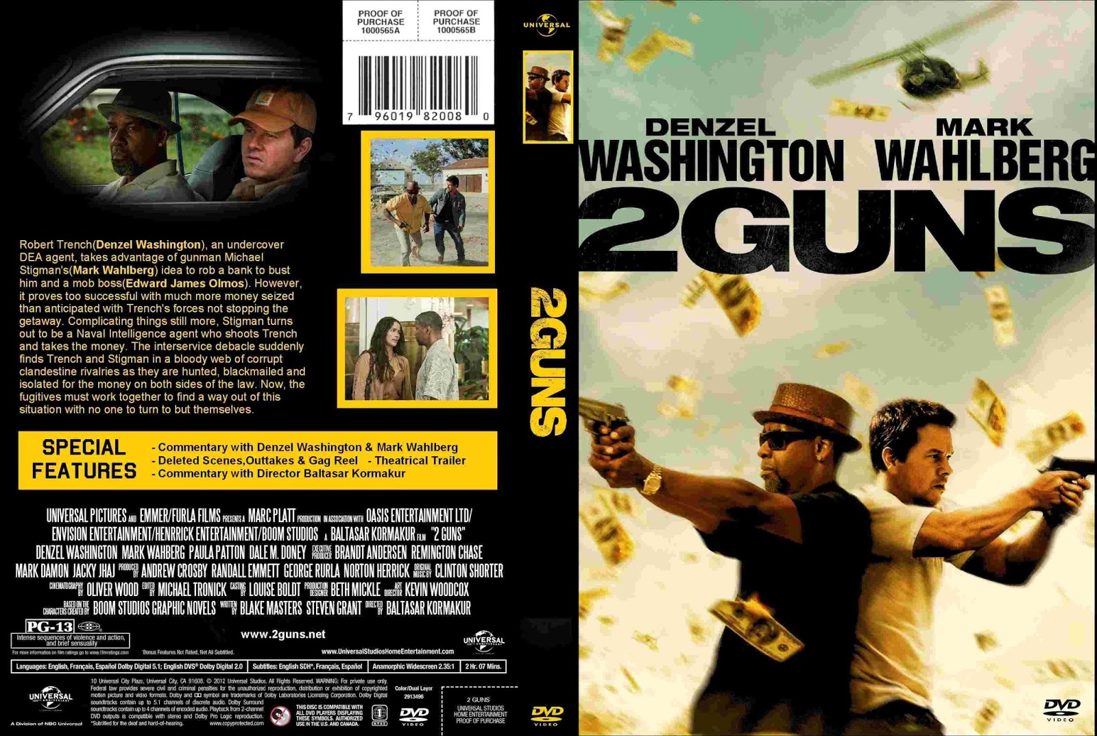 2 Guns Movie DVD Cover