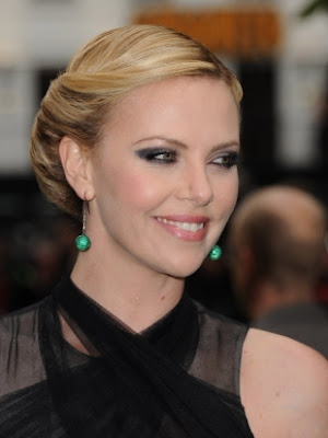 Charlize Theron Twisted Updo Hairstyles