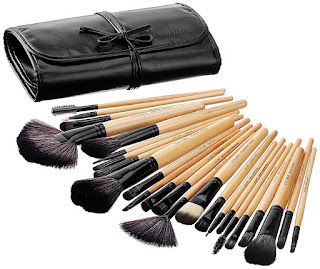 Best Makeup Brush Set With PU Leather Case (24 Pieces) Rs.599/-