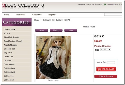 g017 Outfit for BJD from Alice's Collections g017 Outfit for BJD from Alice's Collections