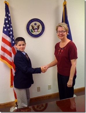 Jake in congressman's office