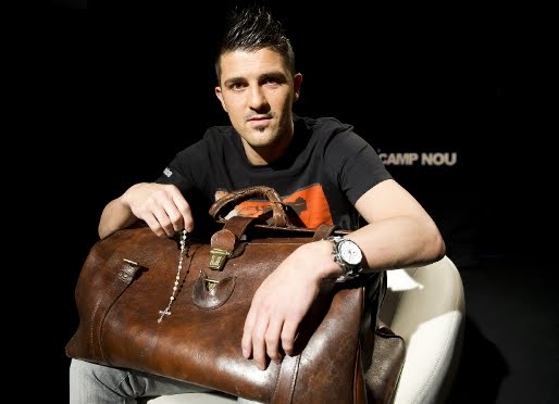 David Villa one of the reinforcements of the season becomes the guest of