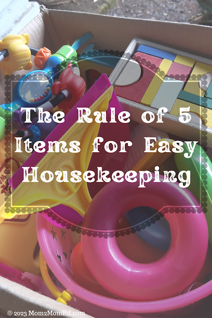 The Rule of 5 Items for Easy Housekeeping